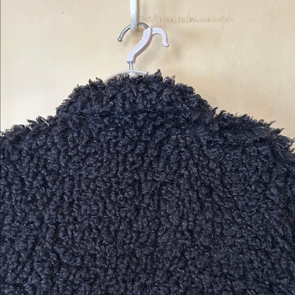 Audrey 3+1 Cozy Black Teddy Jacket size S - Picture 6 of 10